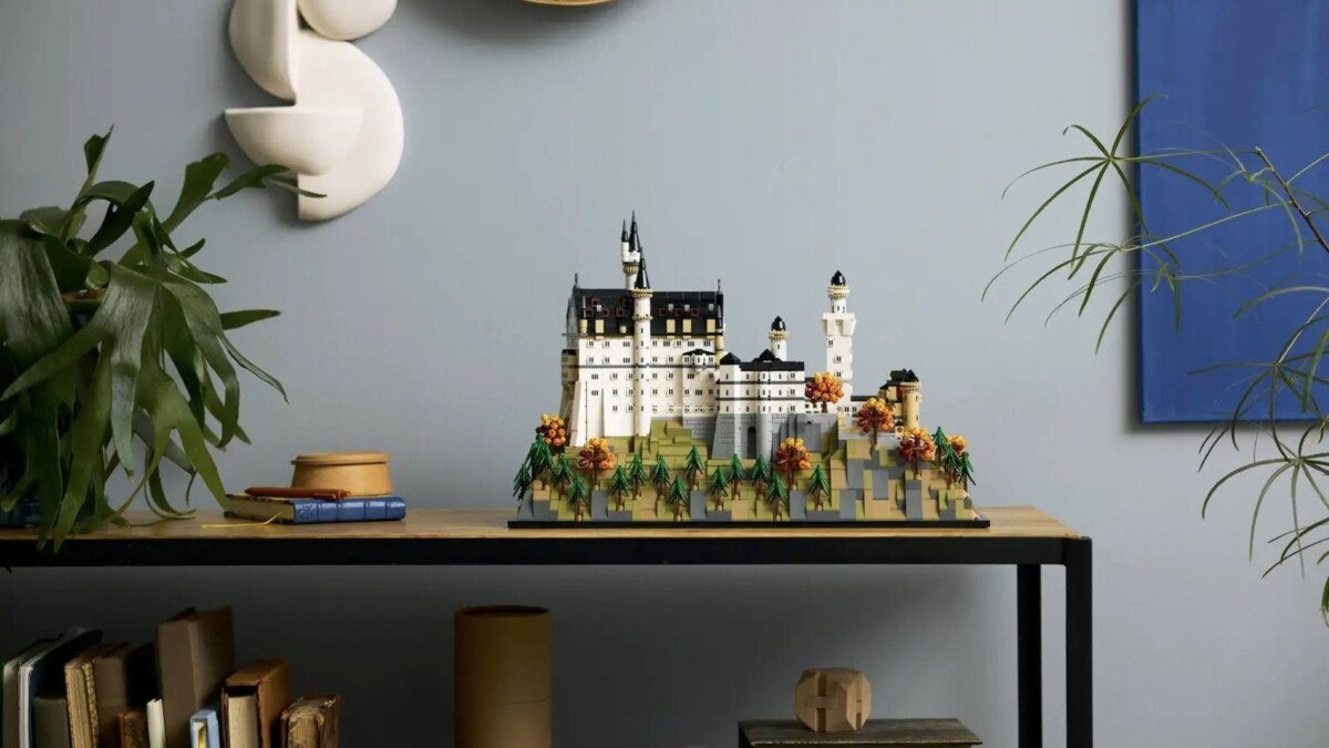 Lego Architecture Neuschwanstein Castle on shelving unit