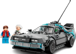lego back to the future time machine with doc and marty mcfly mini figs