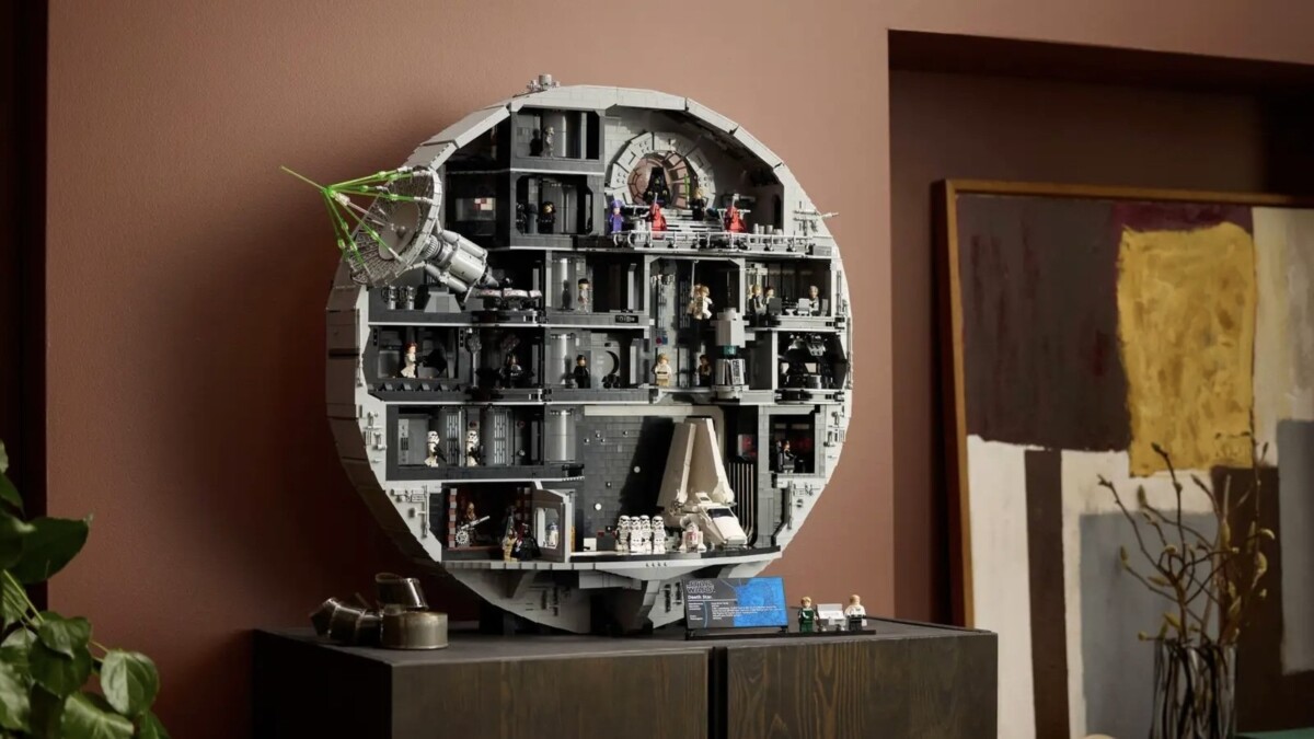 Lego Star Wars Death Star on shelf