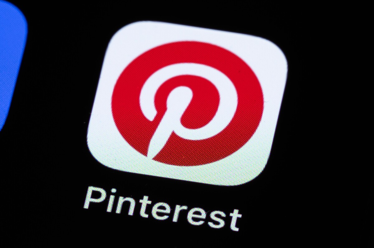 pinterest logo on a phone
