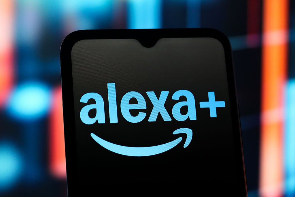 Amazon Alexa+ logo on smartphone screen