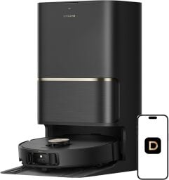 dreame l50 ultra robot vacuum and mop against a white background