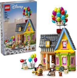 lego disney and pixar ‘up’ house against a white background