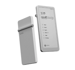 Front and back view of white DuRoBo Krono e-reader