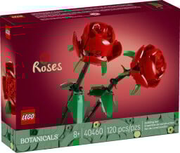 lego roses set against a white background