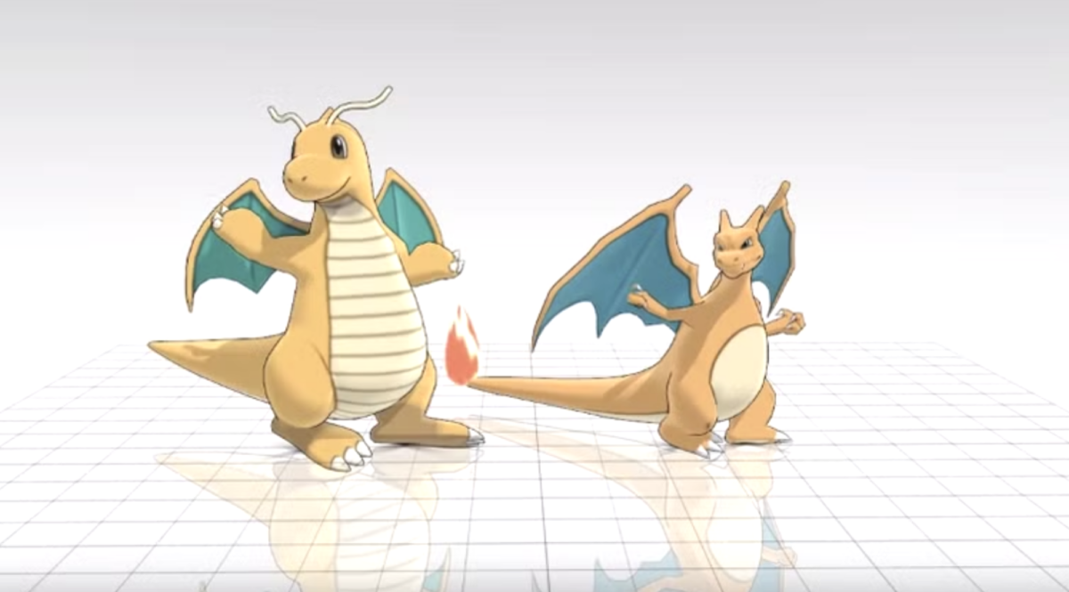 Dragonite and Charizard dancing