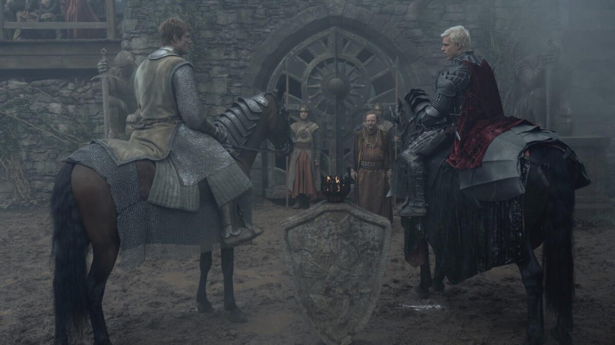 Peter Claffey and Finn Bennett in "A Knight of the Seven Kingdoms."