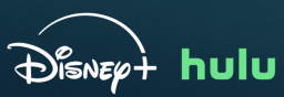 disney plus and hulu logos against a dark blue background
