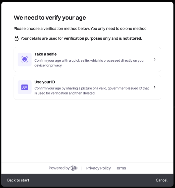 Discord age verification upload