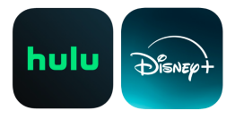Hulu and Disney+ logos side by side