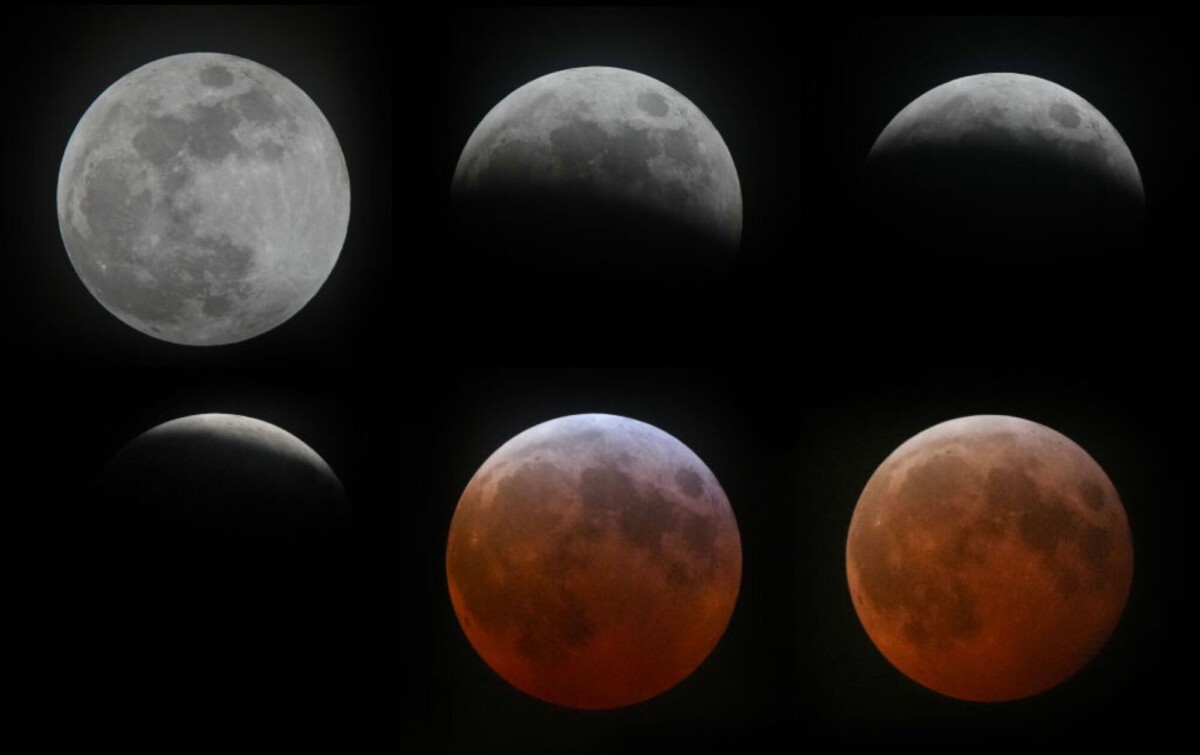 Viewing the stages of a total lunar eclipse